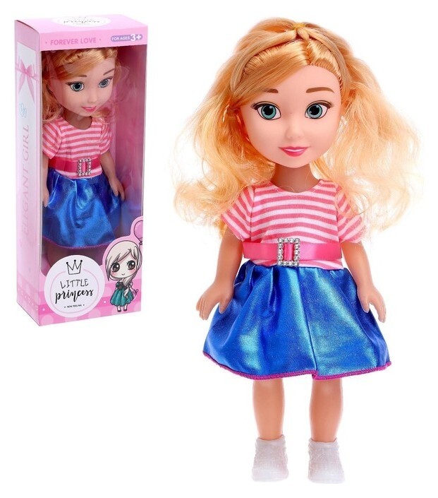 Кукла классическая «Мира» в платье, цвет синий 