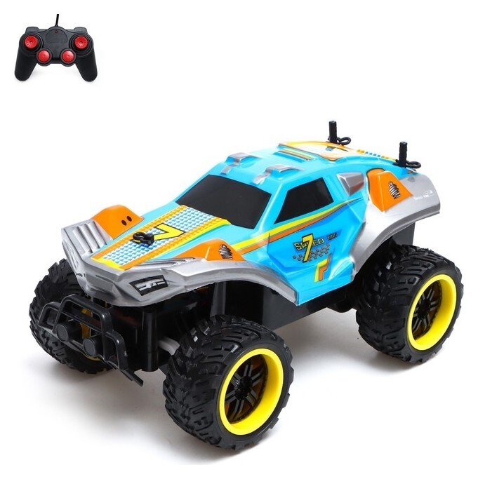 Джип радиоуправляемый «Мираж», свет, работает от аккумулятора, цвет синий  