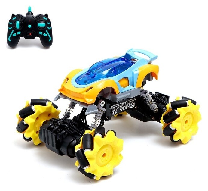 Джип радиоуправляемый Drift, 4wd, дрифт, работает от аккумулятора, цвет жёлтый  Автоград