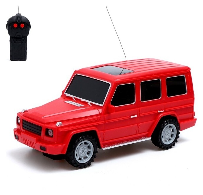 Джип радиоуправляемый «Гелик», работает от батареек, цвет красный  