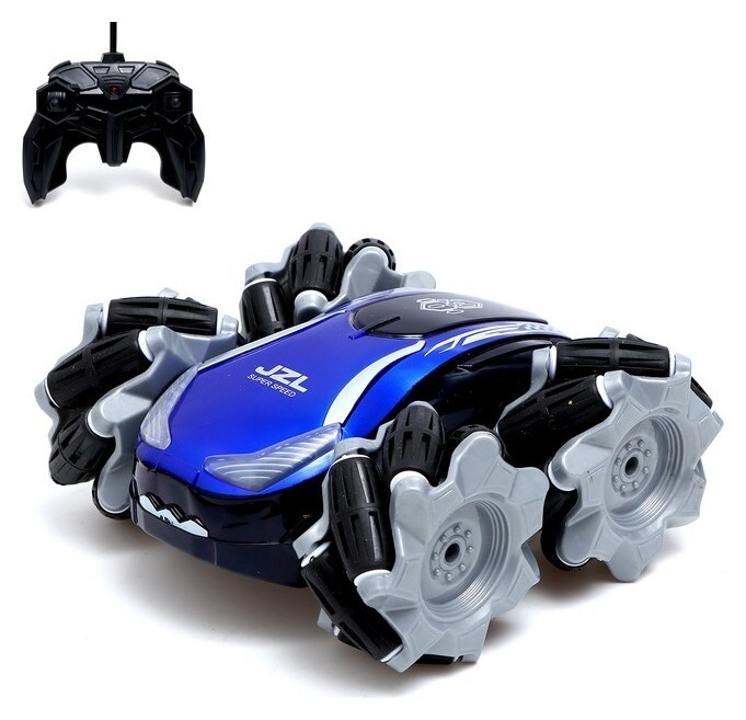 Перевёртыш радиоуправляемый Stunt Elf, работает от аккумулятора, цвет синий  