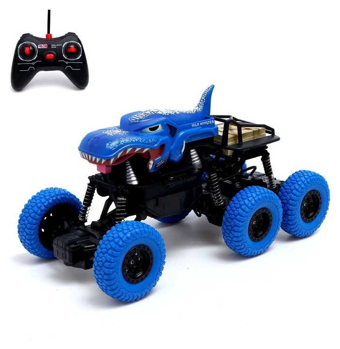 Джип радиоуправляемый Dino, 1:16, 4wd, работает от аккумулятора, цвет синий  