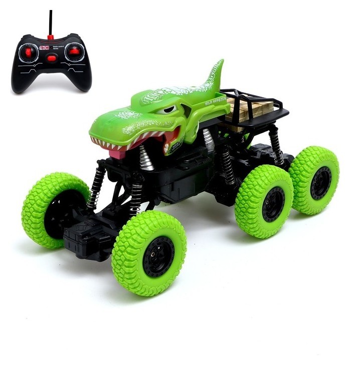 

Джип радиоуправляемый Dino, 1:16, 4wd, работает от аккумулятора, цвет зелёный