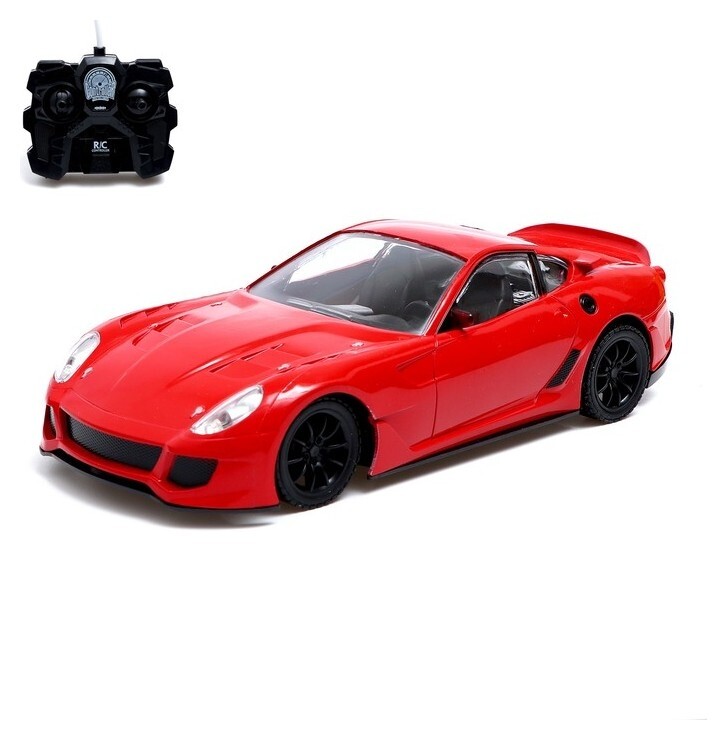 Машина радиоуправляемая «Спорткар», 1:16, работает от батареек, цвет красный  