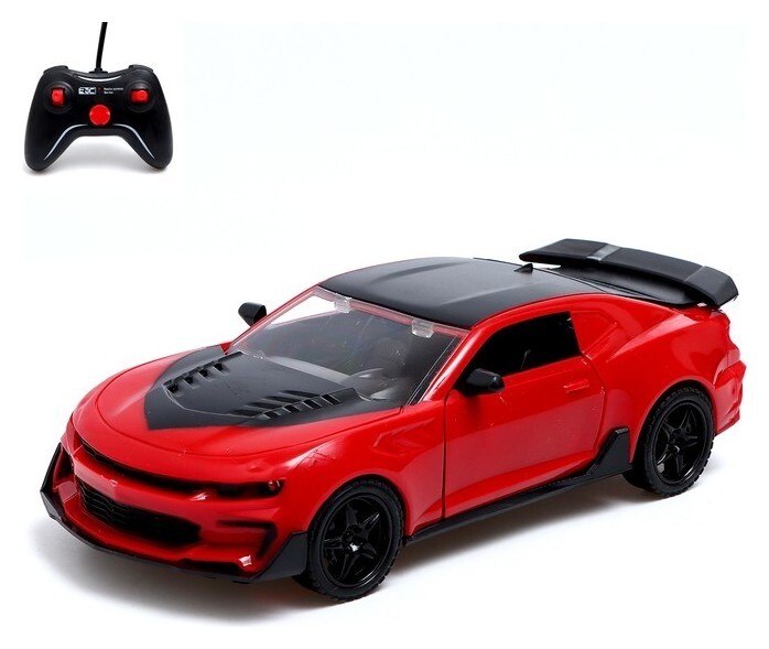 Машина радиоуправляемая «Автобот», открываются двери, 1:18, работает от батареек, цвет красный  