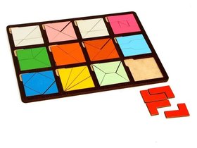Развивающая доска «Сложи квадрат» 2 уровень сложности Нескучные игры