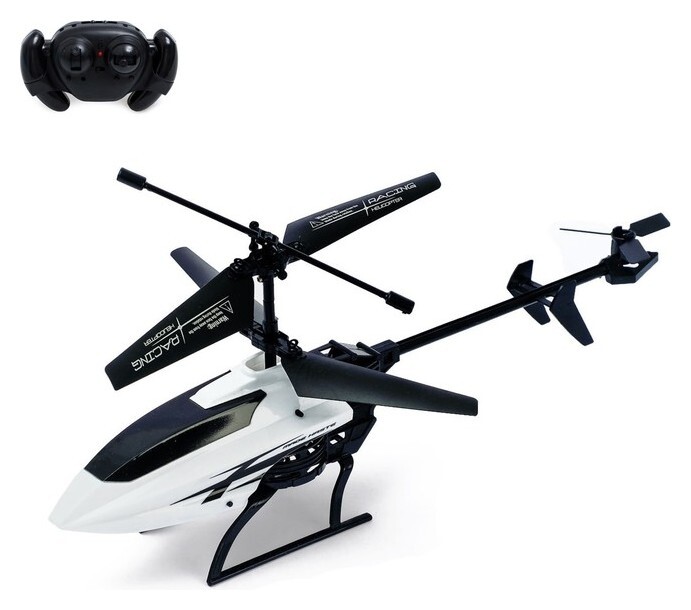 Вертолёт радиоуправляемый «Эксперт», работает от аккумулятора, цвет белый  