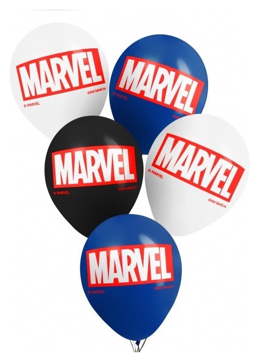 Воздушные шары цветные "Marvel", мстители, 12 дюйм (Набор 5 шт)  Marvel Comics