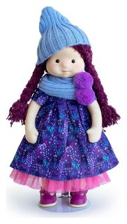 Мягкая кукла «Тиана в шапочке и шарфе», 38 см Budi basa collection