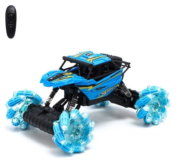 Джип радиоуправляемый «Триал», управление жестами, гиропульт, 4wd, работает от аккумулятора, цвет синий  
