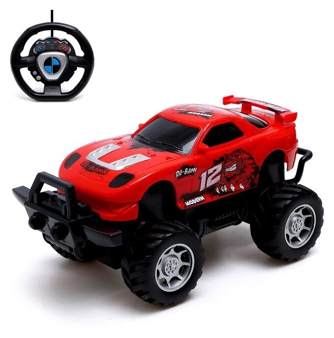 Машина радиоуправляемая «Скорость», работает от батареек цвет красный  