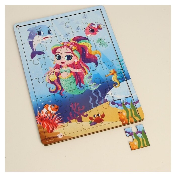 Пазл «Русалочка» с подсказкой Лесная мастерская