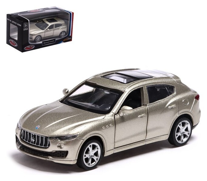Машина металлическая Maserati Levante, 1:43, инерция, открываются двери, цвет бежевый Автоград