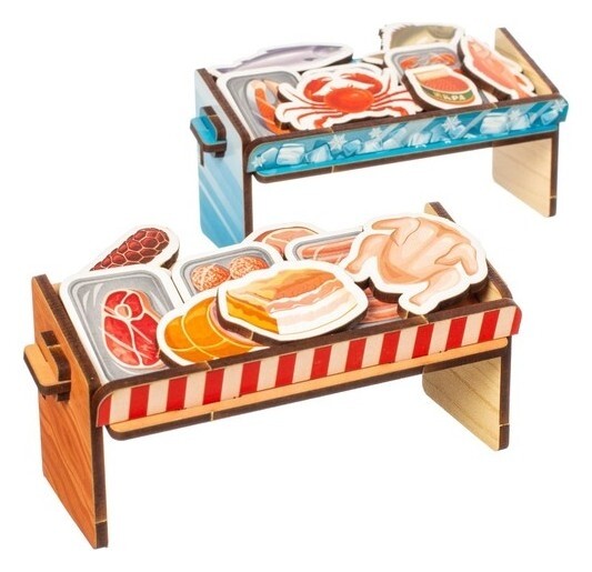 Игровой набор «Супермаркет. мясо и морепродукты»  Woodlandtoys