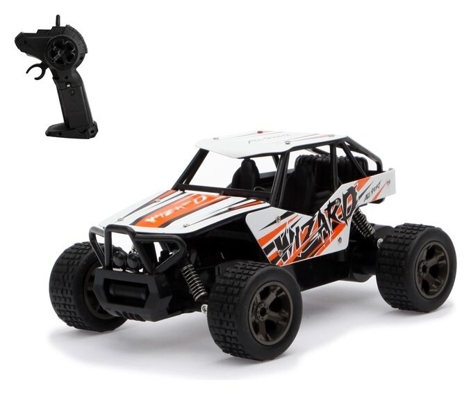 Джип радиоуправляемый «Сафари», металлический корпус, работает от аккумулятора цвета оранжевый 