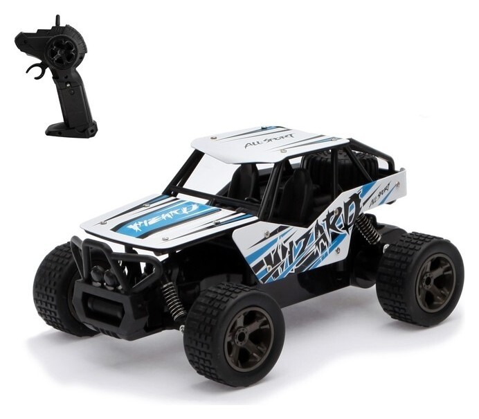 Джип радиоуправляемый «Сафари», металлический корпус, работает от аккумулятора цвет синий  