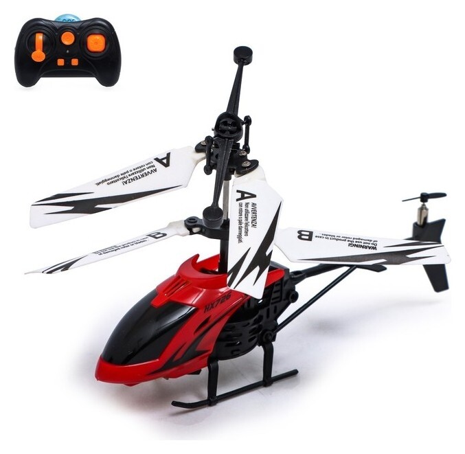 Вертолёт радиоуправляемый «Покоритель небес», работает от аккумулятора, цвет красный  