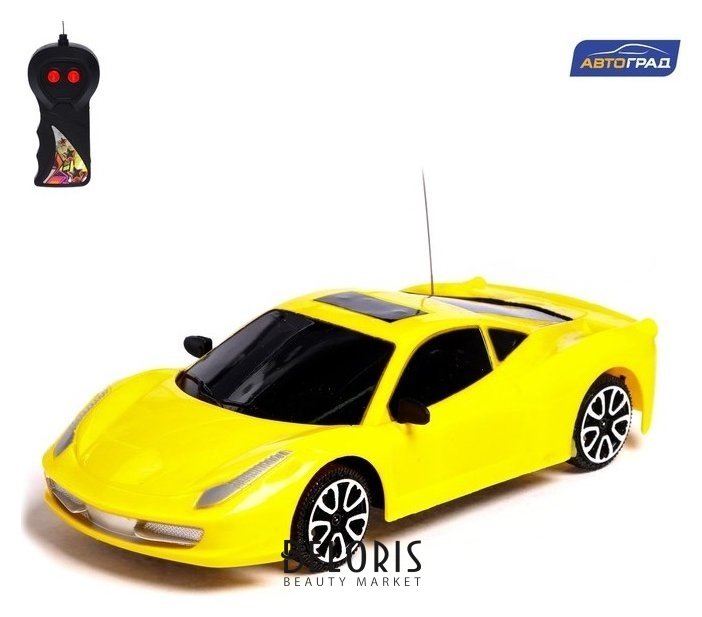 Машина радиоуправляемая «Купе», работает от батареек, цвета жёлтый Автоград