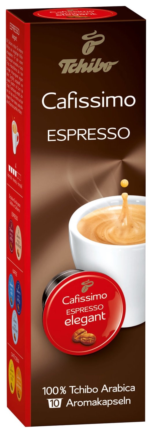 Кофе в капсулах Tchibo Espresso Mailander Elegant для кофемашин Cafissimo, 10 порций, Epcftcem0007k  Tchibo