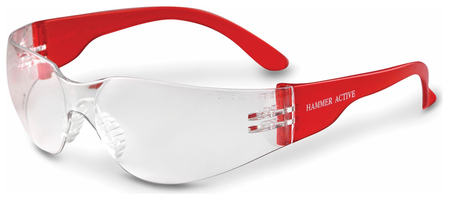 Очки защитные открытые росомз О15 Hammer Active Super, прозрачные, устойчивы к химическим веществам, незапотевающее покрытие, поликарбонат, 11530