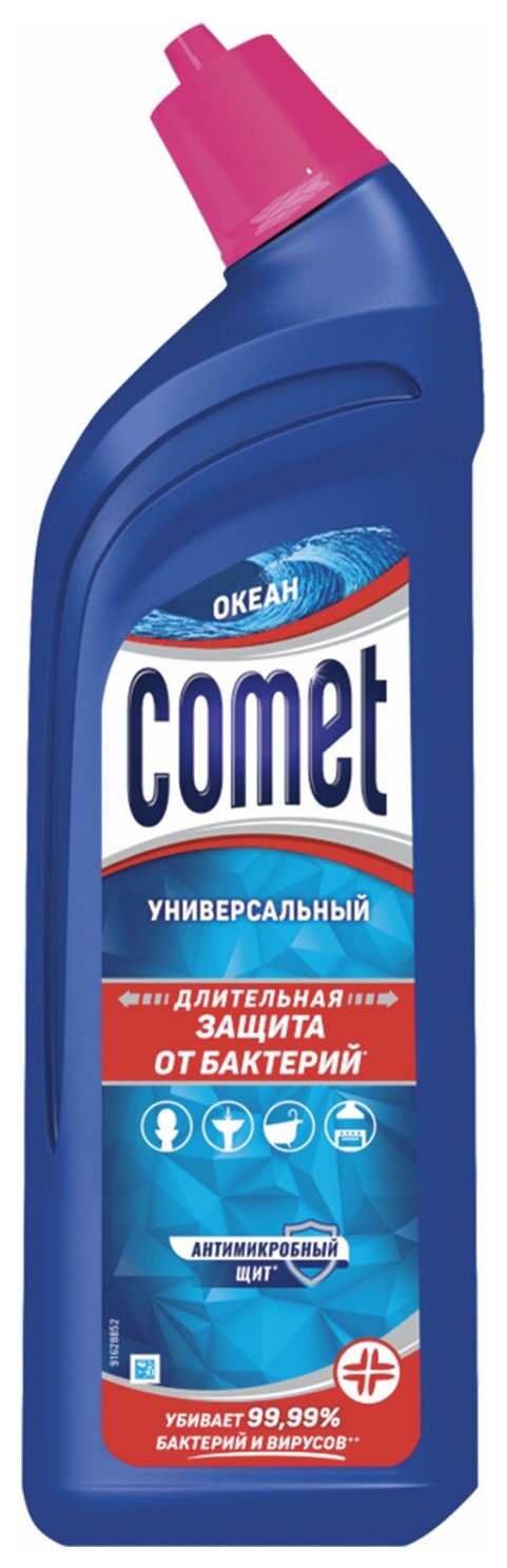 Чистящее средство дезинфицирующее 700 мл Comet (Комет) "Океанский бриз", гель, 2771121  Comet