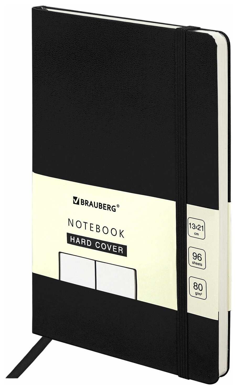 Блокнот-скетчбук А5 (130х210 мм), Brauberg Ultra, балакрон, 80 г/м2, 96 л., без линовки, черный, 113048  Brauberg