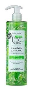 Шампунь-кондиционер для жирных волос Крапива+Кератин Fito Energia Vegan Belle Jardin