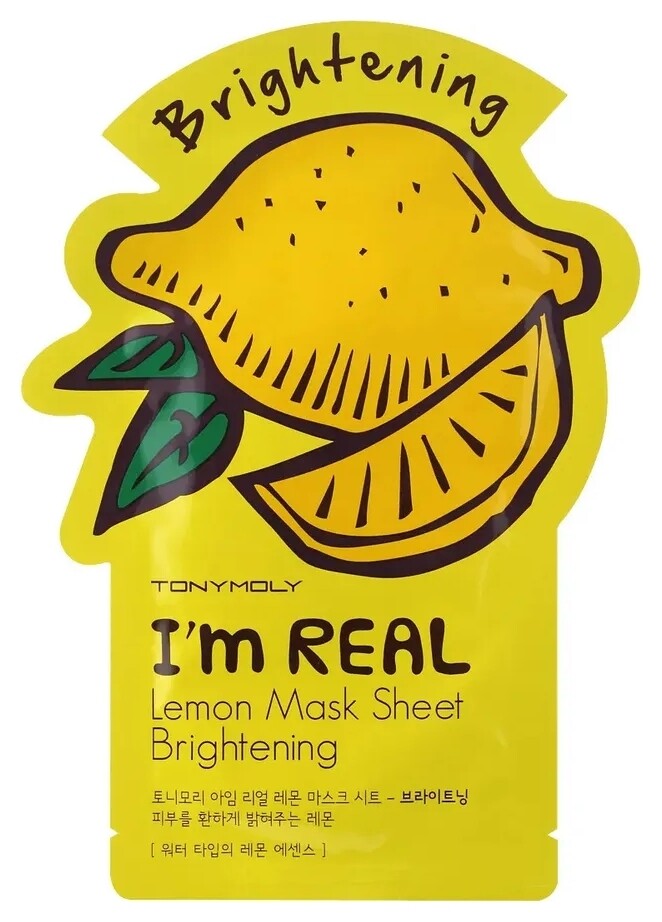 Маска для лица тканевая с экстрактом лимона I'm Lemon Mask Sheet Brightening  Tony Moly