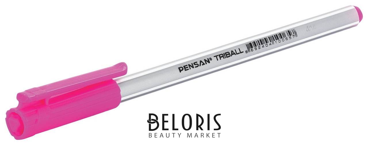 Ручка шариковая масляная Pensan Triball, розовая, трехгранная, узел 1 мм, линия письма 0,5 мм, 1003/12 Pensan