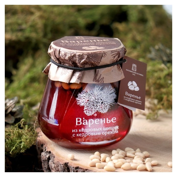 Варенье из кедровых шишек с кедровыми орехами, 290 г  Косьминский гостинец