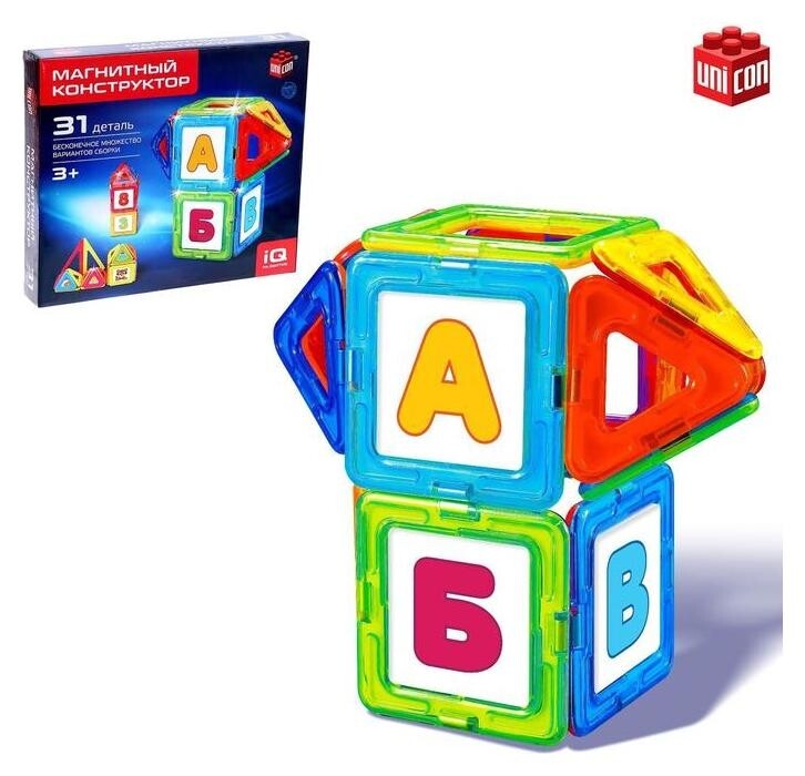 Магнитный конструктор Magical Magnet, 31 деталь, детали матовые  Unicon