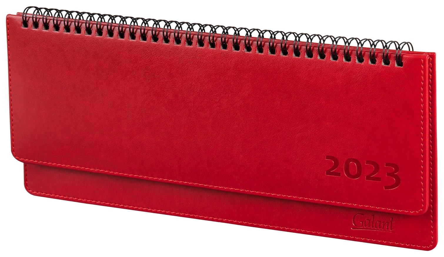 Планинг датированный 2023 305х140 мм Galant "Ritter", под кожу, красный, 114001  Galant