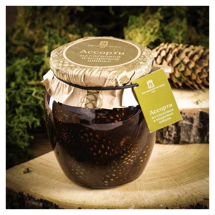 Варенье из кедровых и сосновых шишек, 620 г  Косьминский гостинец