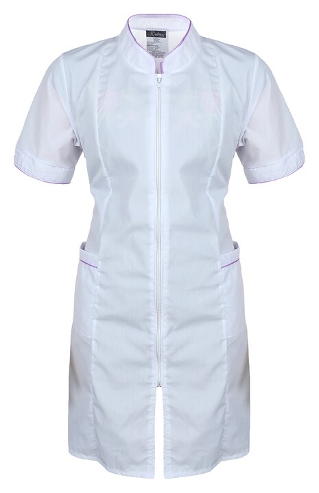 Халат женский с молнией, короткий рукав, тиси, размер 52, рост 170-176  