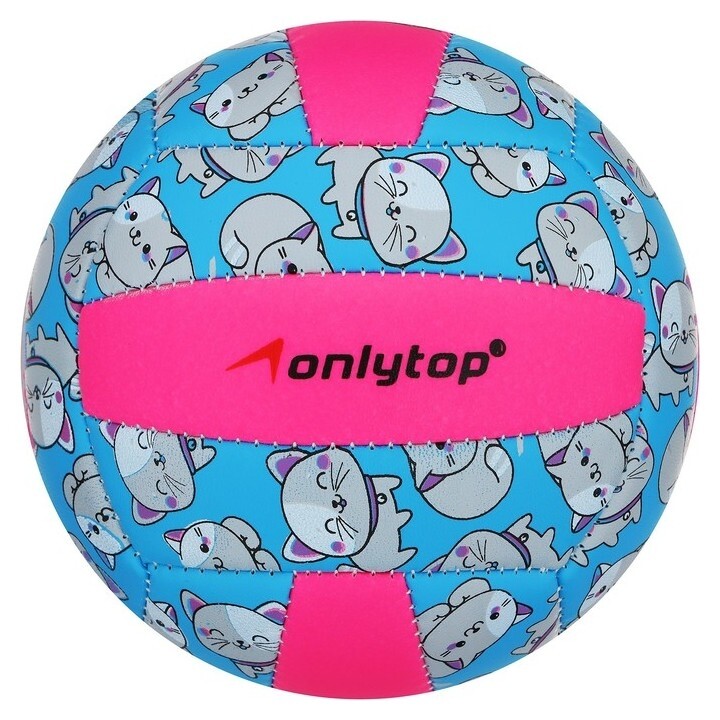 Мяч волейбольный Onlytop «Кошечка», пвх, машинная сшивка, 18 панелей, размер 2, 152 г  Onlitop
