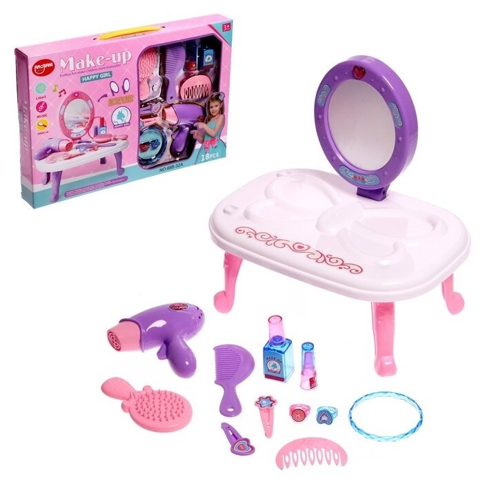 Игровой набор трюмо «Принцесса» с аксессуарами, со световыми эффектами  