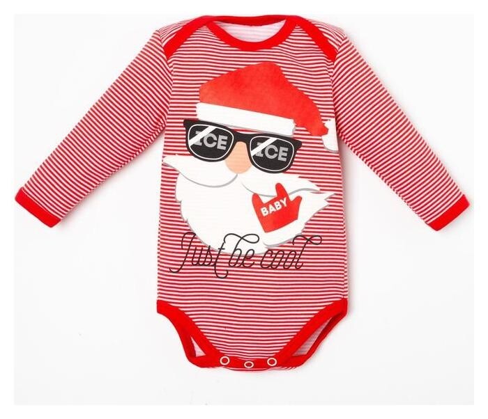 Боди с длинным рукавом крошка Я "Be Cool", рост 68-74 см, цвет красный  Крошка Я