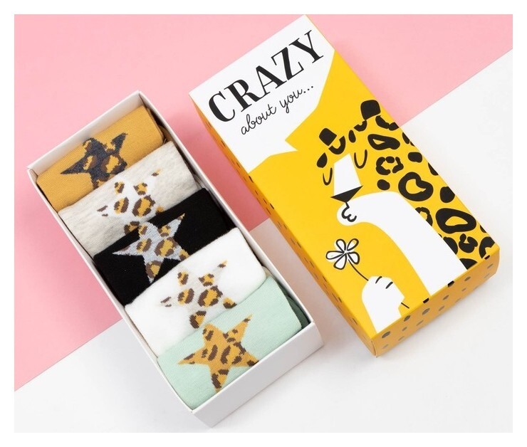 Набор носков Kaftan "Crazy" 5 пар, р-р 36-39 Kaftan