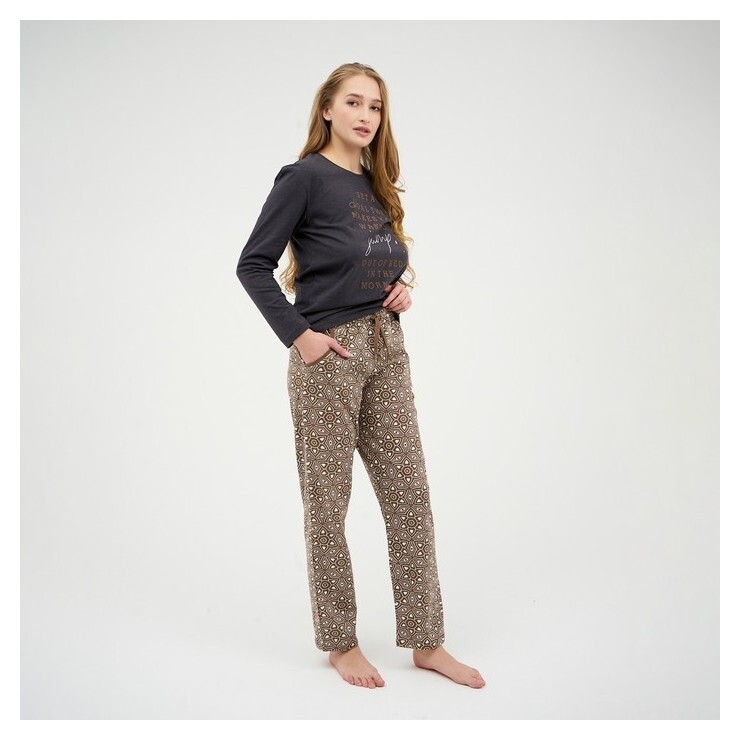 Брюки женские, цвет бежевый, размер 48 Ohana market