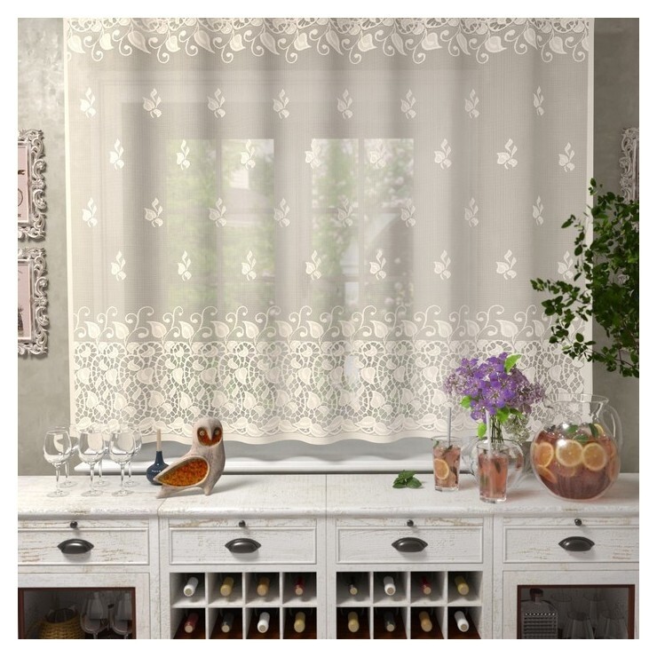 Штора без шторной ленты 165х200 см, цв. 26 экрю, 100% п/э, арт.к45с  Лента