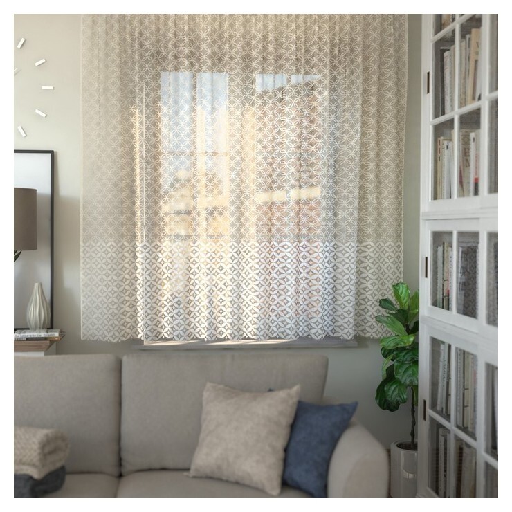 Штора без шторной ленты 165х200 см, цв. 26 экрю, 100% п/э, арт.к9с  Лента