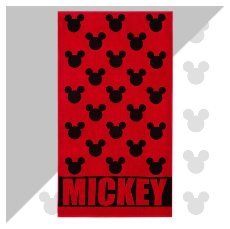 Полотенце махровое Mickey "Микки маус", красный, 70х130 см, 100% хлопок, 420гр/м2