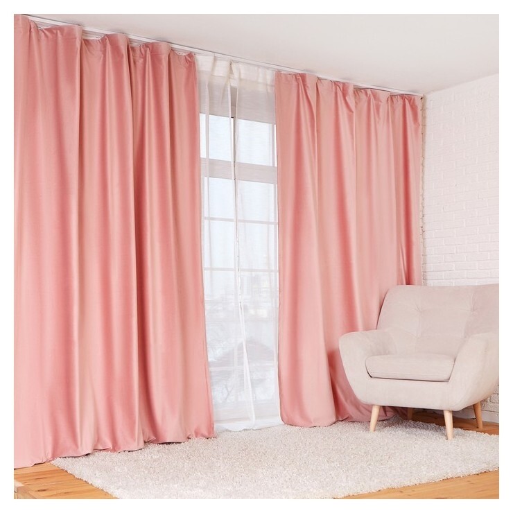 Штора портьерная этель 170*270 см «Ренессанс розовое золото», 100% п/э  Этель