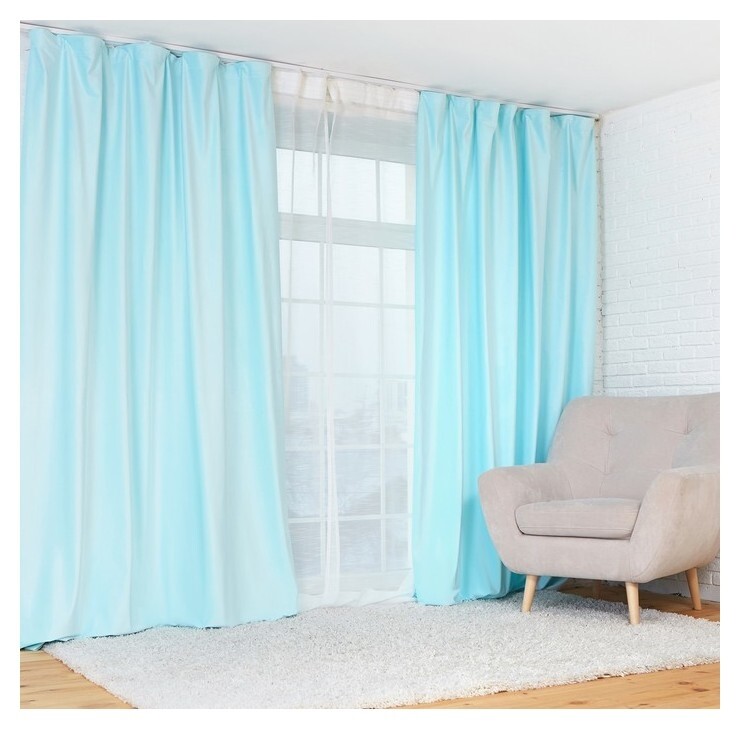 Штора портьерная этель 170*270 см «Ренессанс голубое небо», 100% п/э  Этель