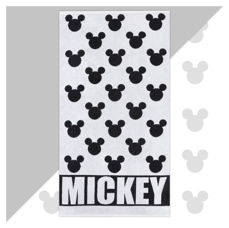 Полотенце махровое Mickey "Микки маус", белый, 70х130 см, 100% хлопок, 420гр/м2