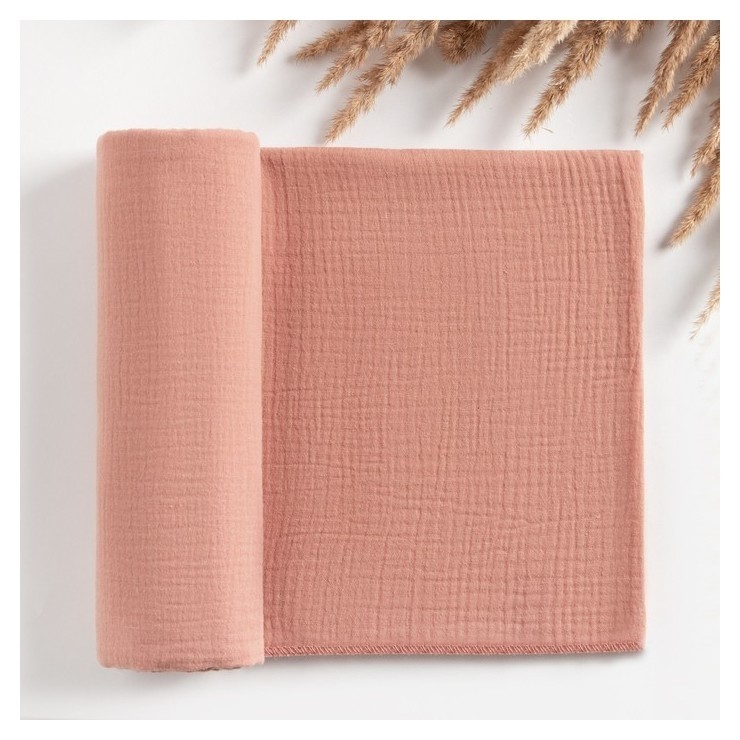 

Пелёнка муслиновая крошка Я "Peach", 135х100см, двухслойная, 100 % хлопок