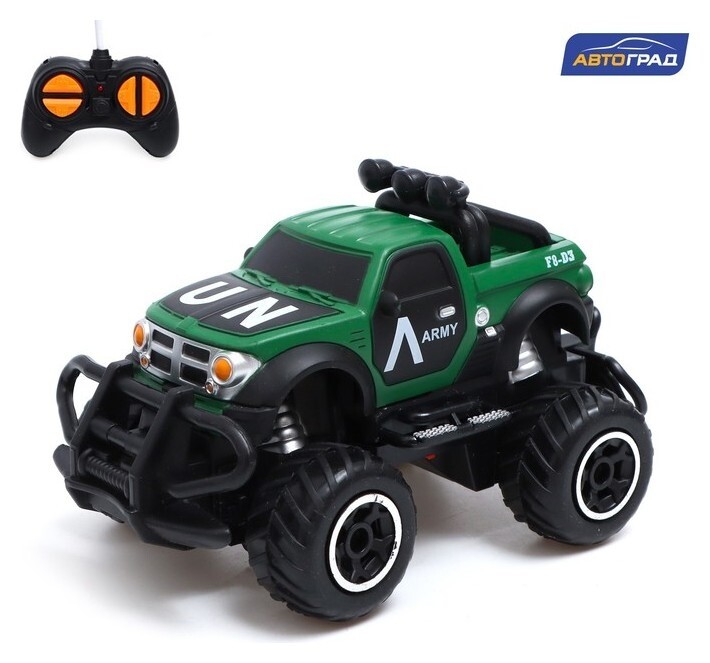 Джип радиоуправляемый «Армия», работает от батареек, цвет зелёный  Автоград