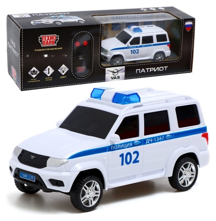 Машина радиоуправляемая «Уаз патриот. полиция» 15,5 см, свет, белый Patriot