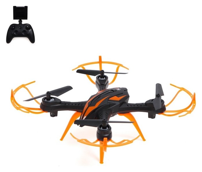 Квадрокоптер Lh-x15wf, камера, передача изображения на смартфон, Wi-fi, цвет чёрно-оранжевый