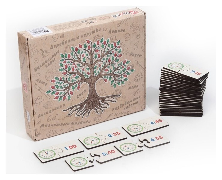 Пазл. ассоциации. «Учимся определять время» 66 больших элементов, развивающая игра  АндАнте